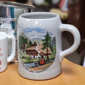 Vintage Ceramic Beer Stein "Greetings from the Black Forest" Made USA 1980